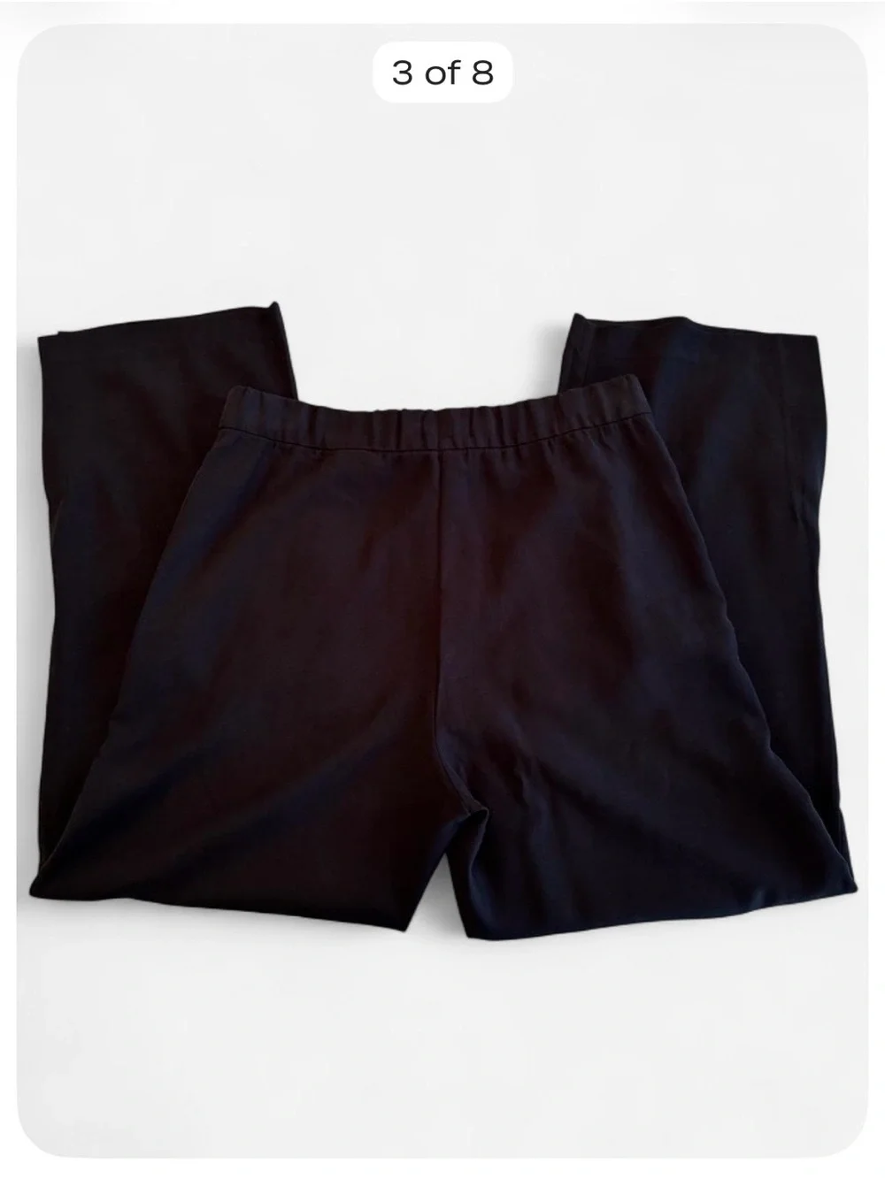 H&M Women’s Size 14 Black Tailored Ankle Slit Straight Leg Pants